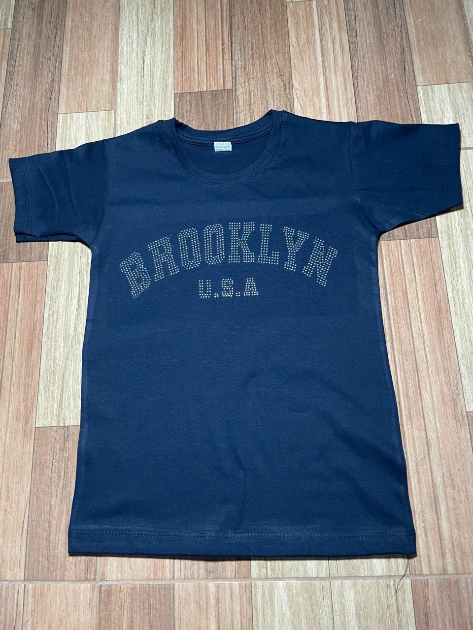 Remera  de  Niño Estampado en  Pedrería Algodón Peinado - Imagen 3