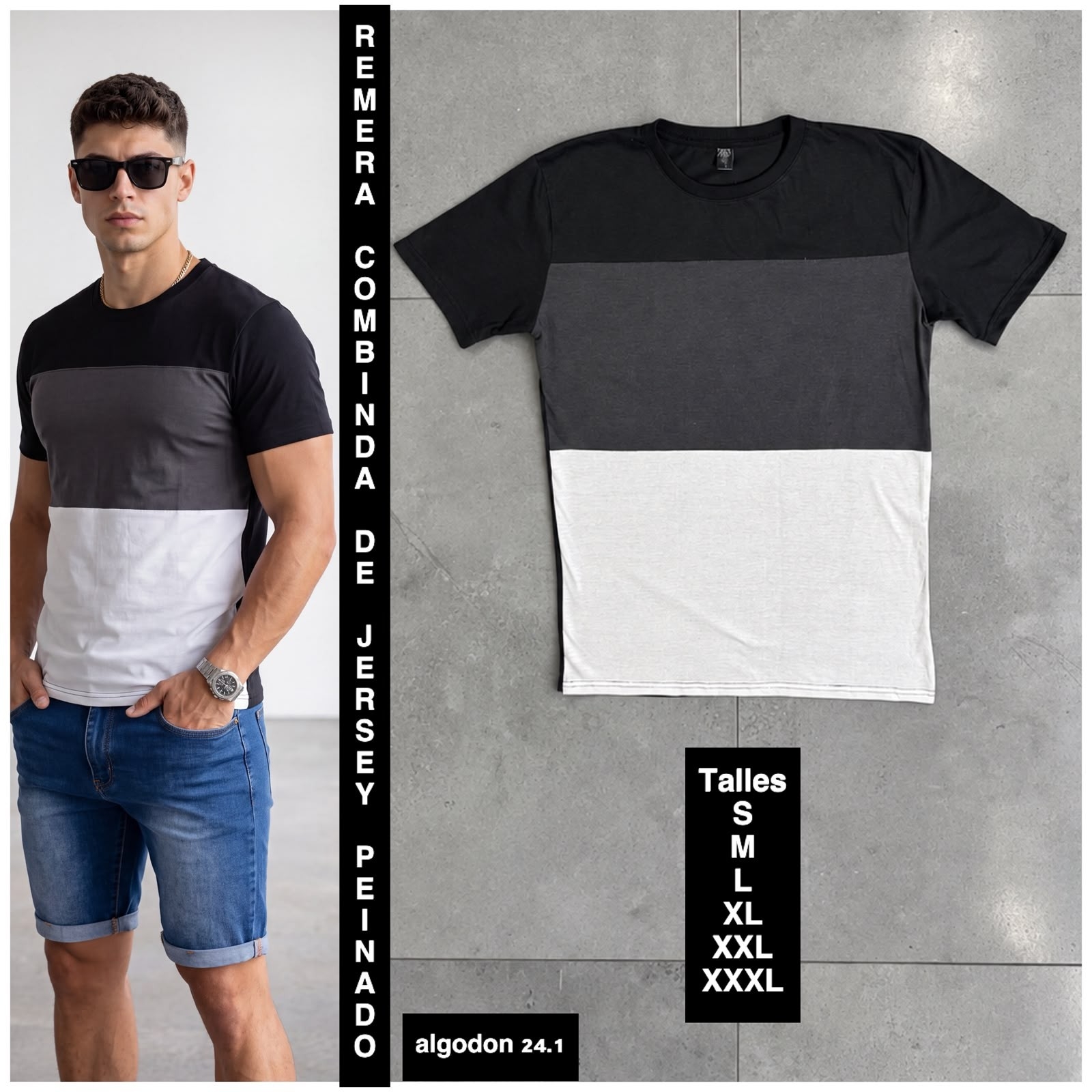 Remeras Combinadas  de Jersey Algodon 24.1 - Imagen 7