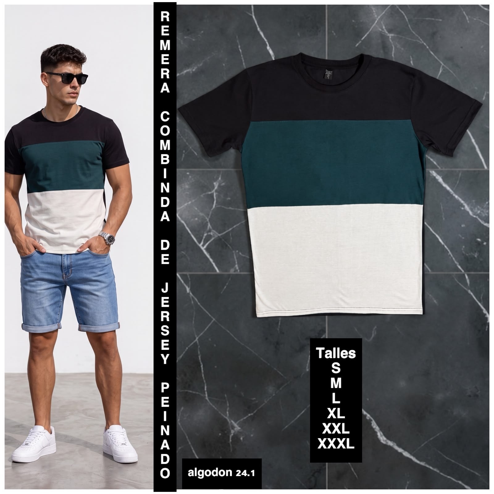 Remeras Combinadas  de Jersey Algodon 24.1 - Imagen 8