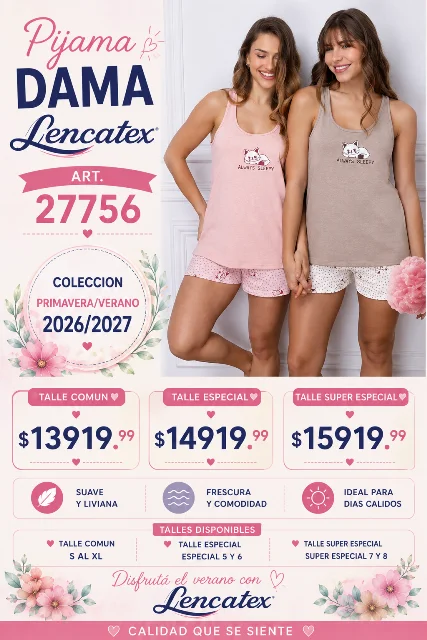 Pijama Lencatex Coleccion 2026/2027
