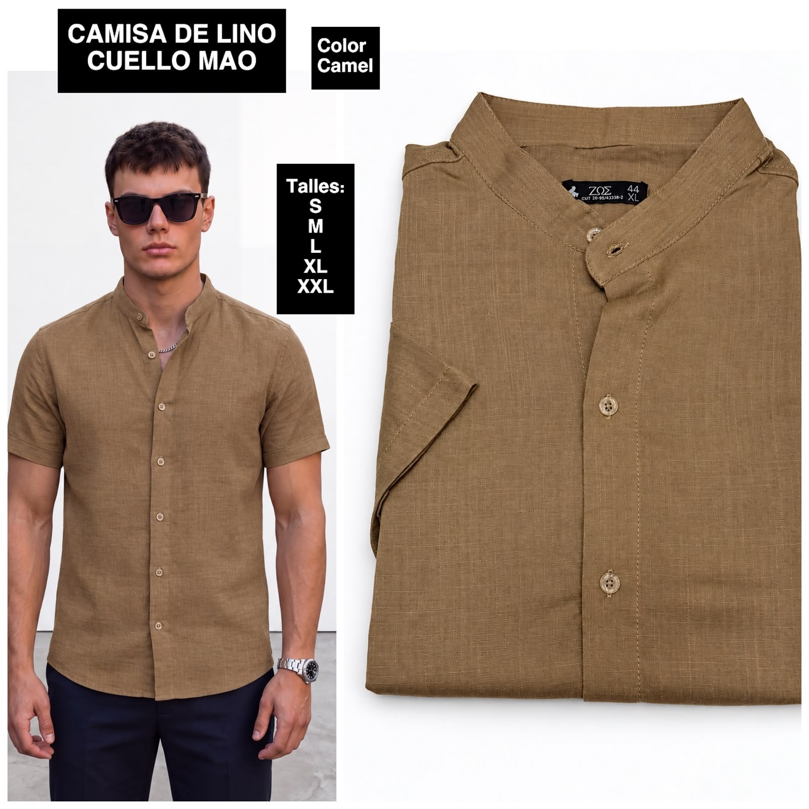 Camisas Cuello Mao de Lino - Imagen 9