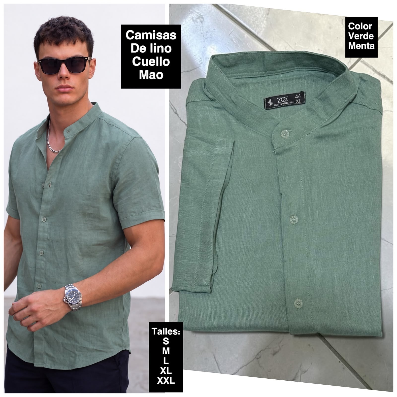 Camisas Cuello Mao de Lino - Imagen 8