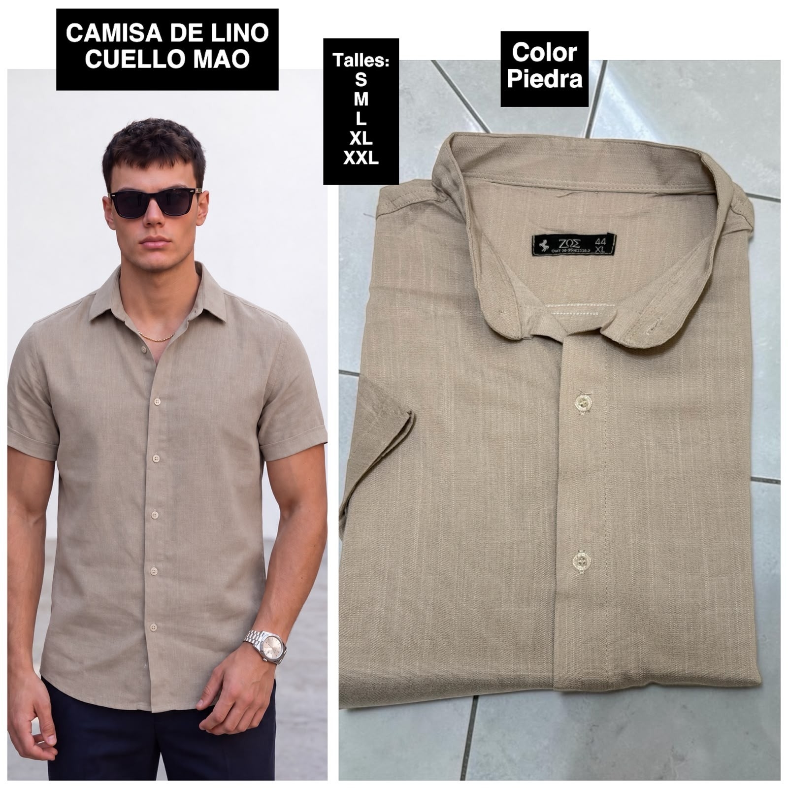 Camisas Cuello Mao de Lino - Imagen 6