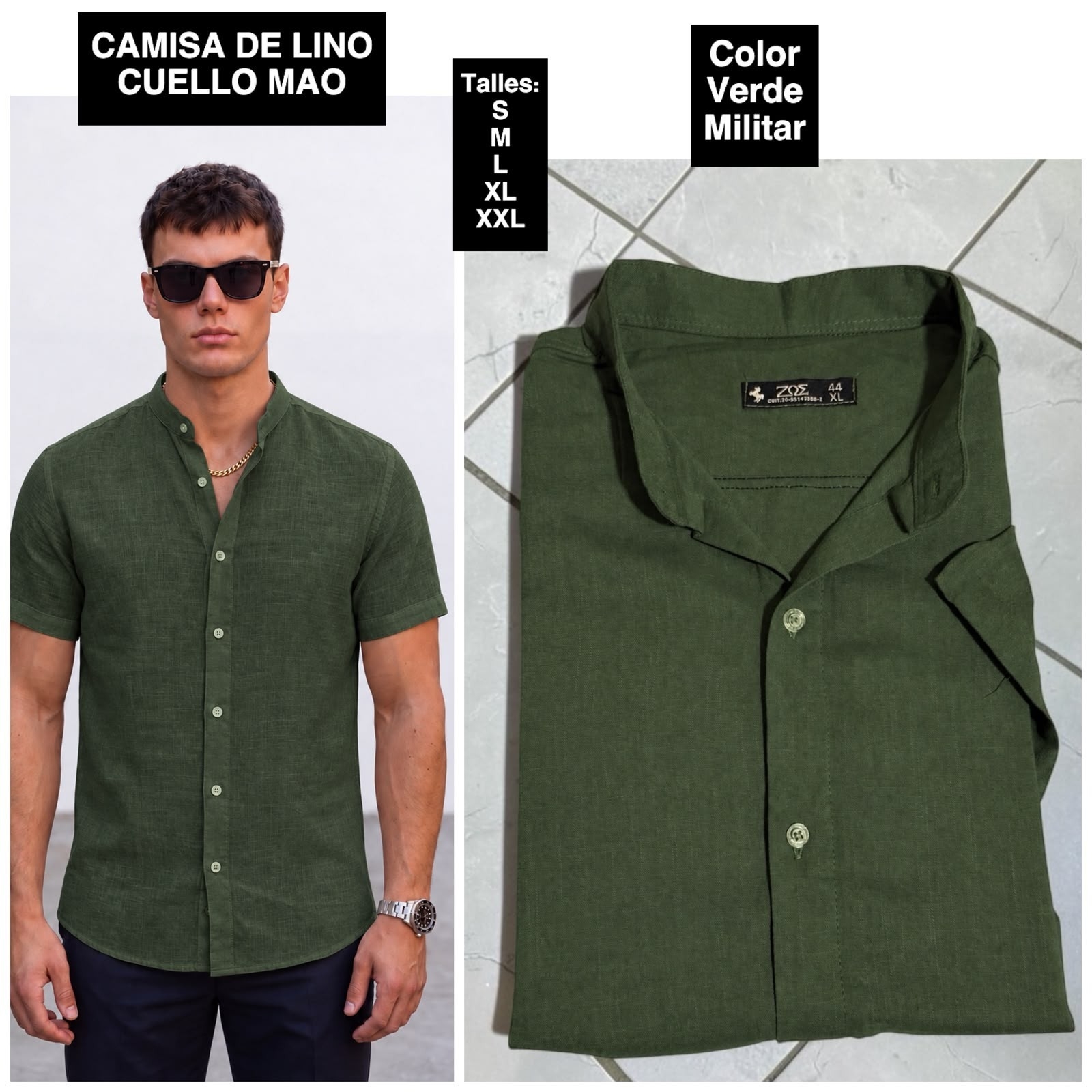 Camisas Cuello Mao de Lino - Imagen 7