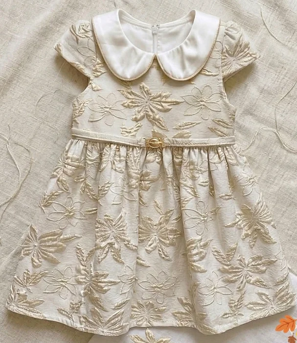 Vestido Beba 2a6 Dorado Importadas