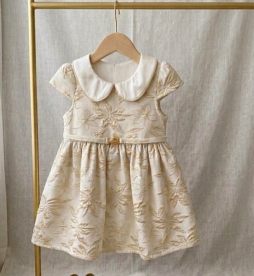 Vestido Beba 2a6 Dorado Importadas - Imagen 2