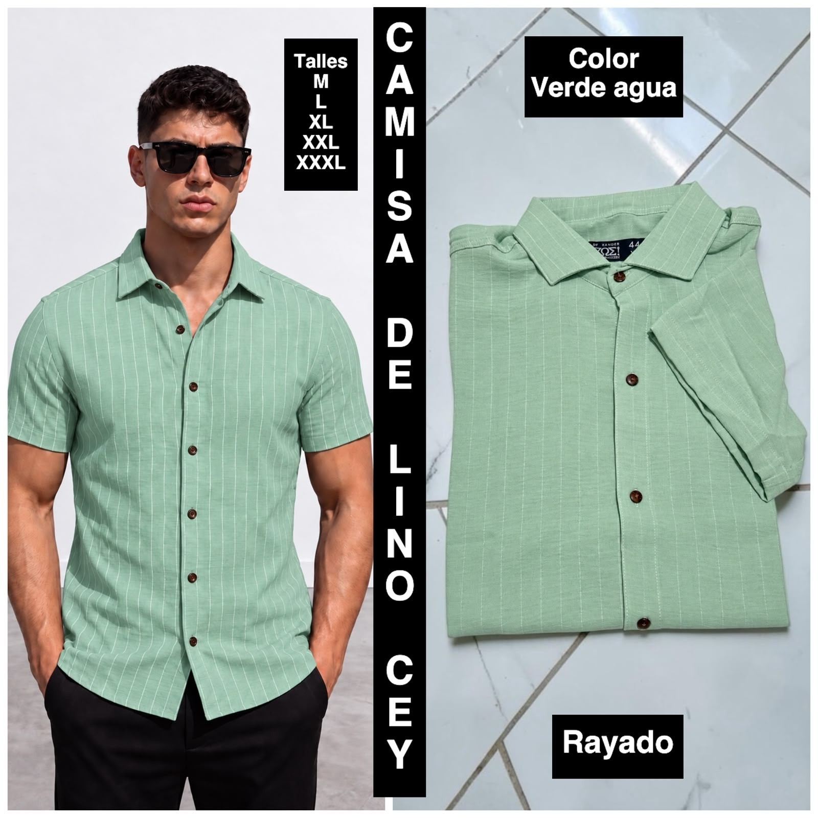 Camisa de Lino Cey a Rayas - Imagen 5