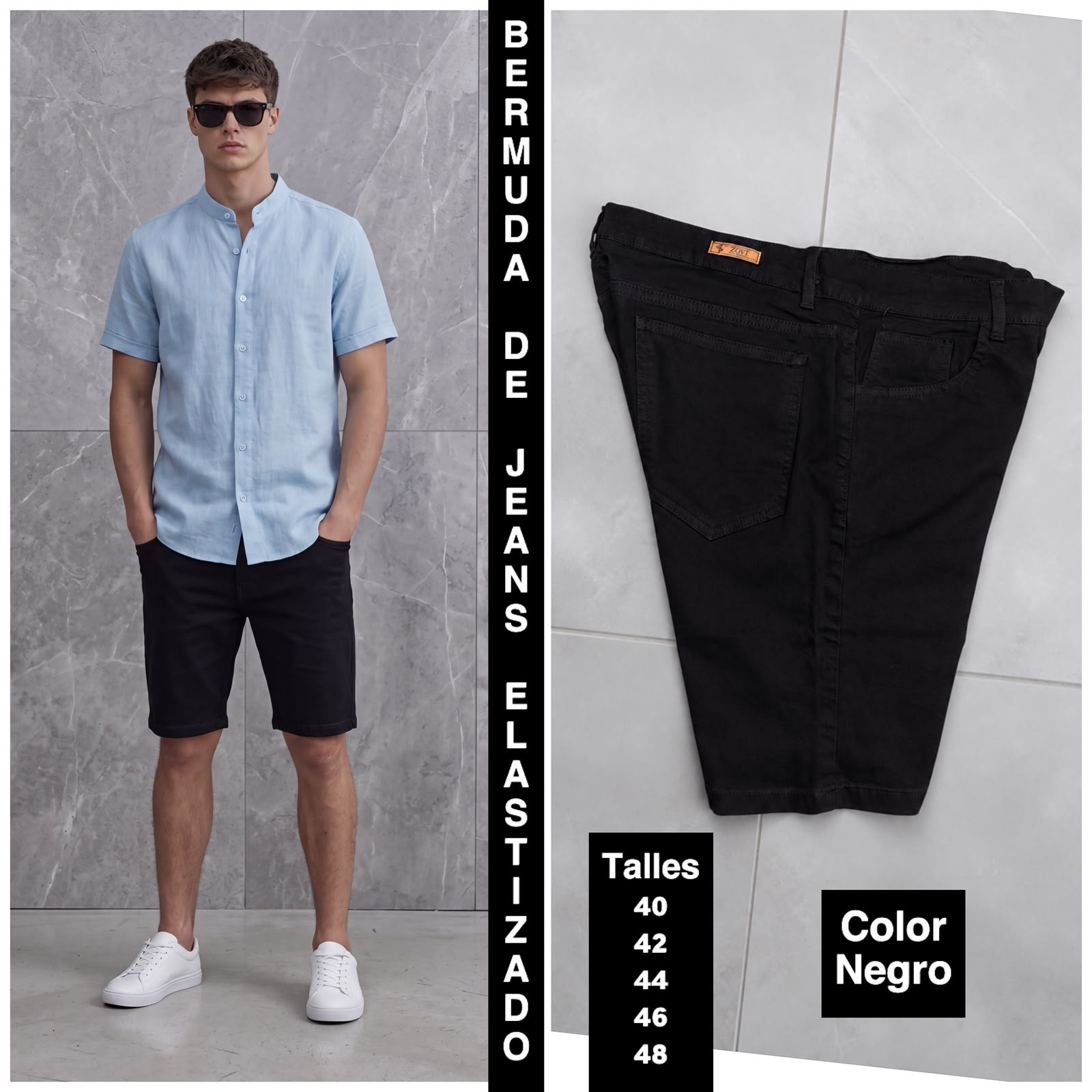 Bermudas de Jeans Elastizado - Imagen 4