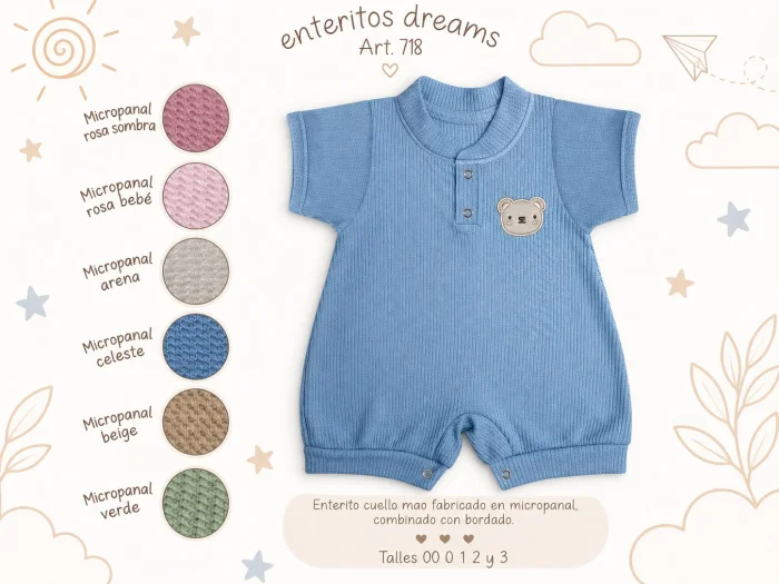 Entero Cuello Mao Micropanal Dreams T.(00 al 3) Art.718