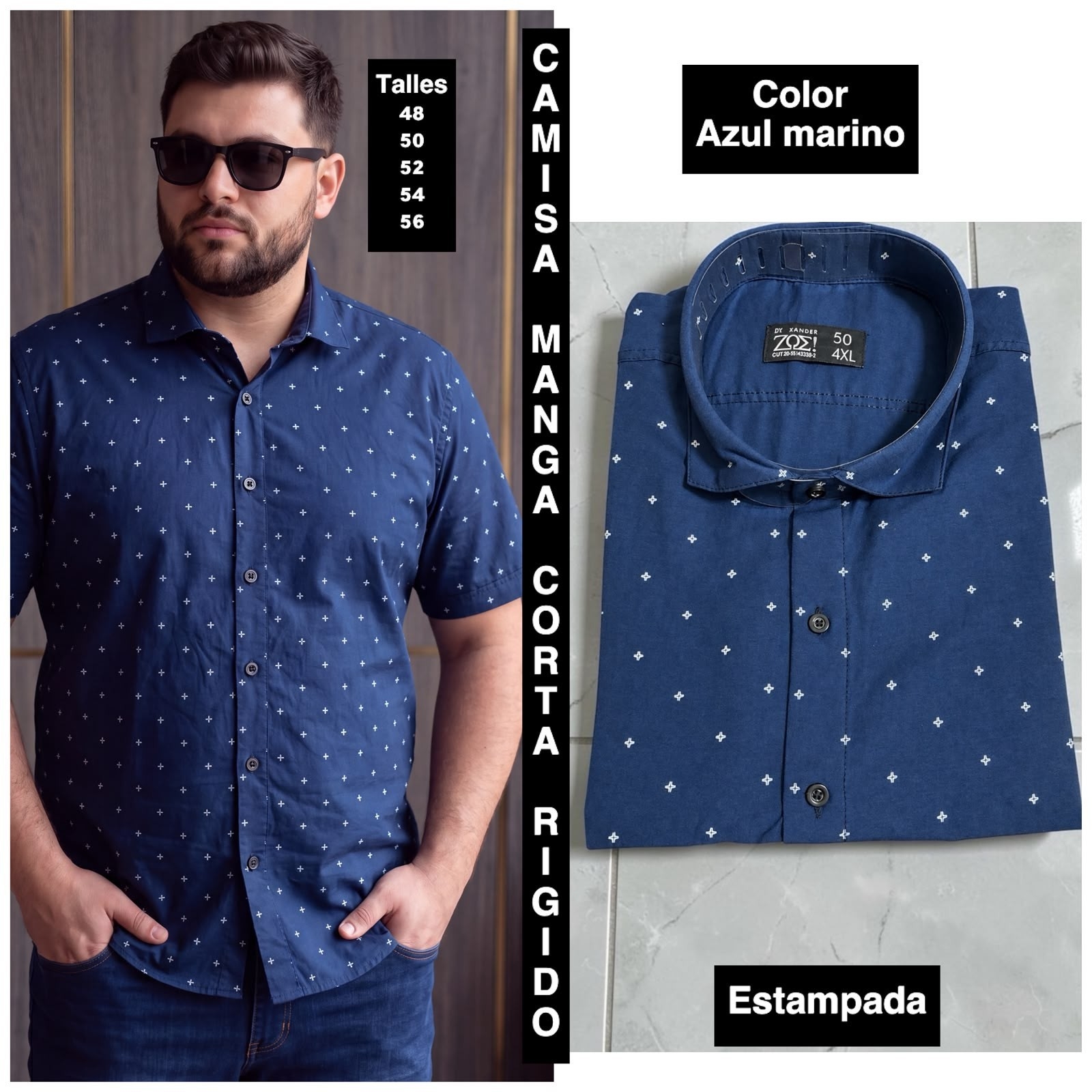 Camisas Talles Especiales Manga Corta Estampadas - Imagen 5