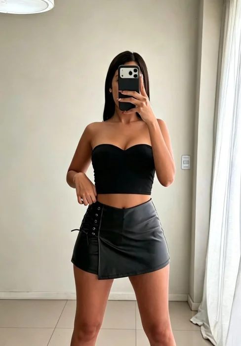 Short Pollera con Cordon