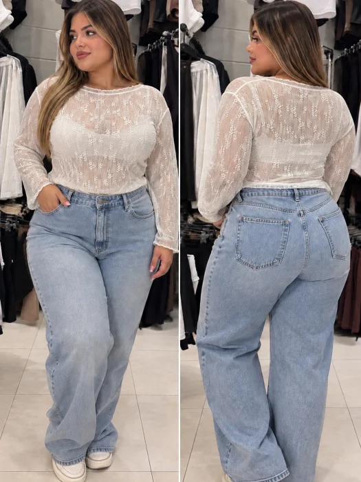 Polera Encaje Talle Especia