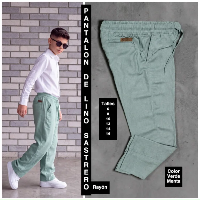 Pantalon Sastrero Lino Rayon de Niño