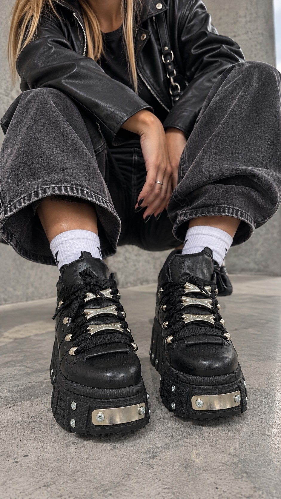 Zapatilla Borcego Acordonado Plataforma Cuero Ecológico Super Tendencia - Imagen 2