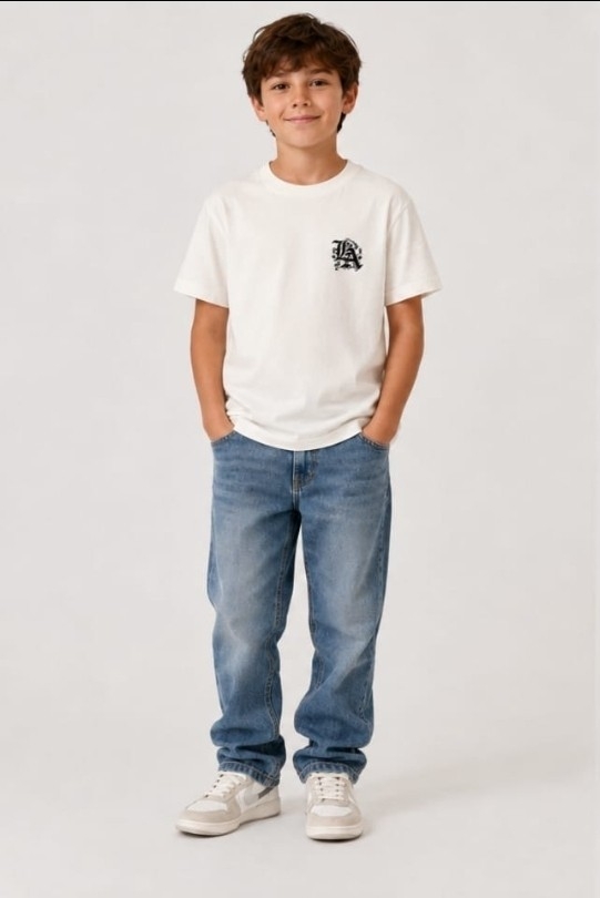 Remera Doble Estampa Over de Niño - Imagen 2