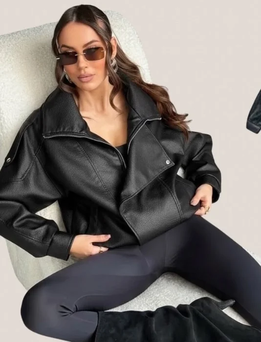 Bomber Eco Cuero