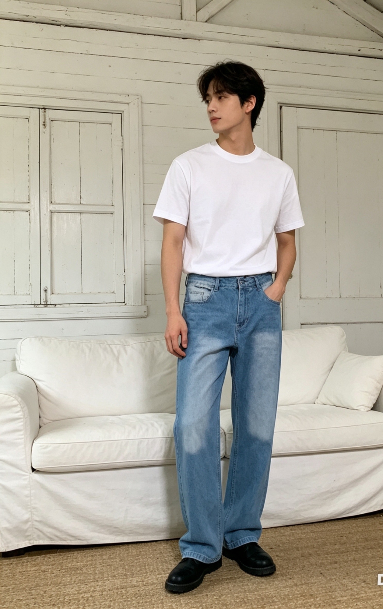 Pantalón Clásico Jeans Rígido - Imagen 2