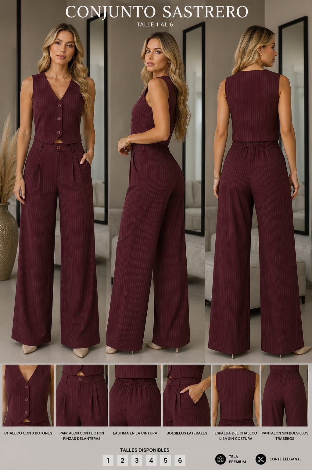 Conjunto Sastreros Rallados - Imagen 2
