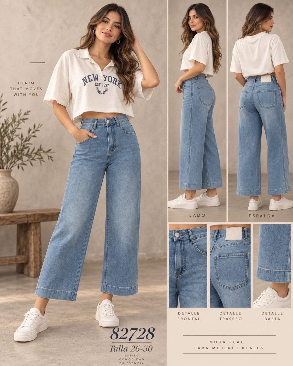 Pantalón Capri Jeans Importado - Imagen 2