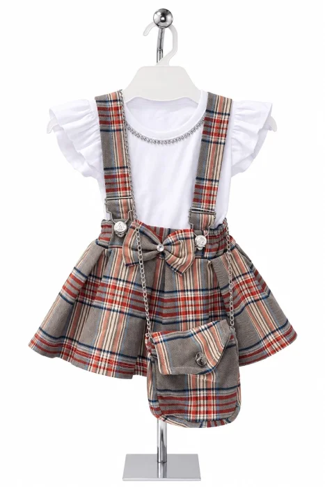 Conjunto Vestido+remera+bolsito