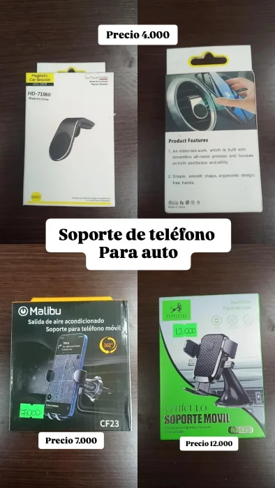 Soporte de Teléfono para Auto y Mesa