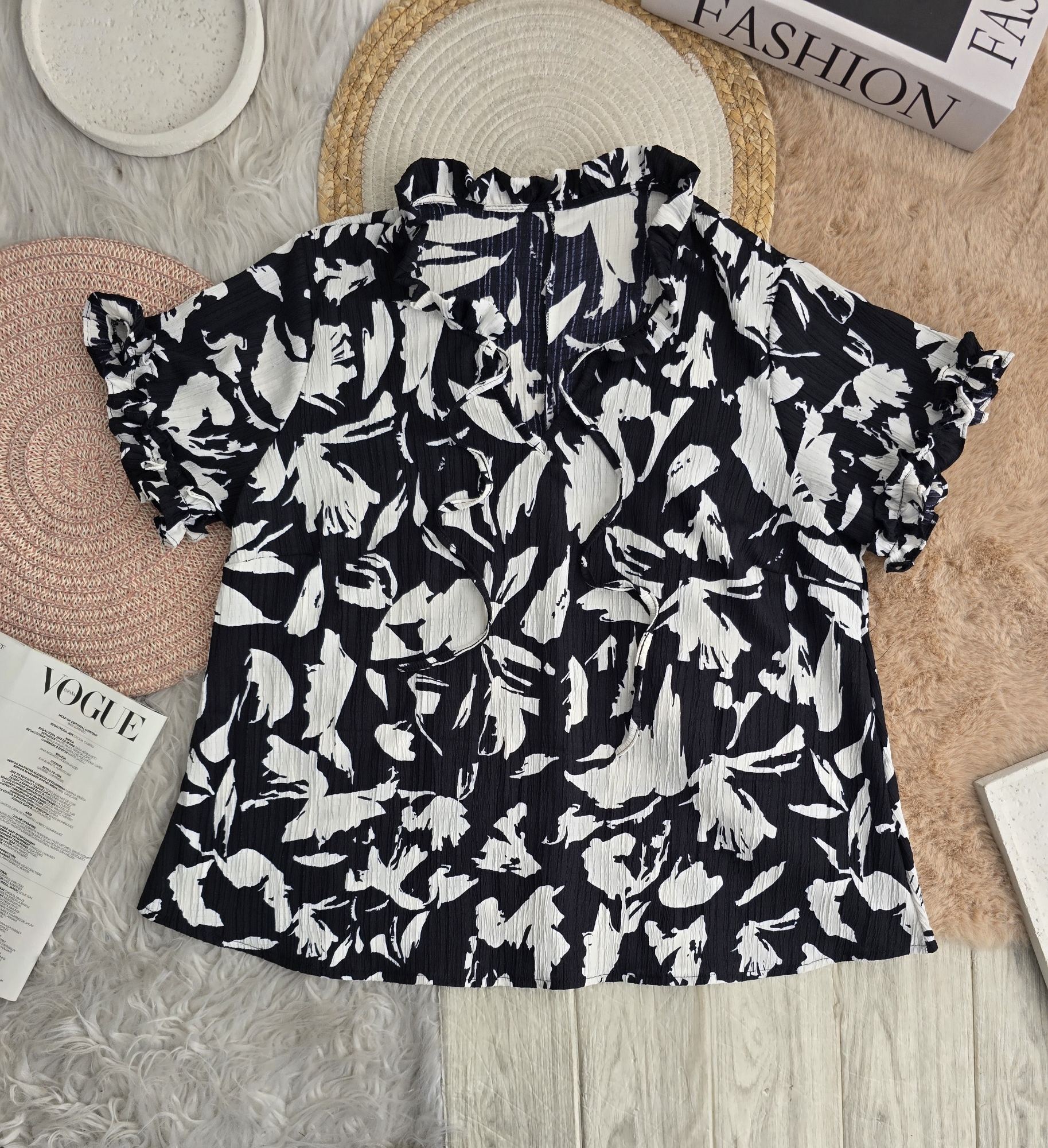 Blusa Estampada Lino - Imagen 7