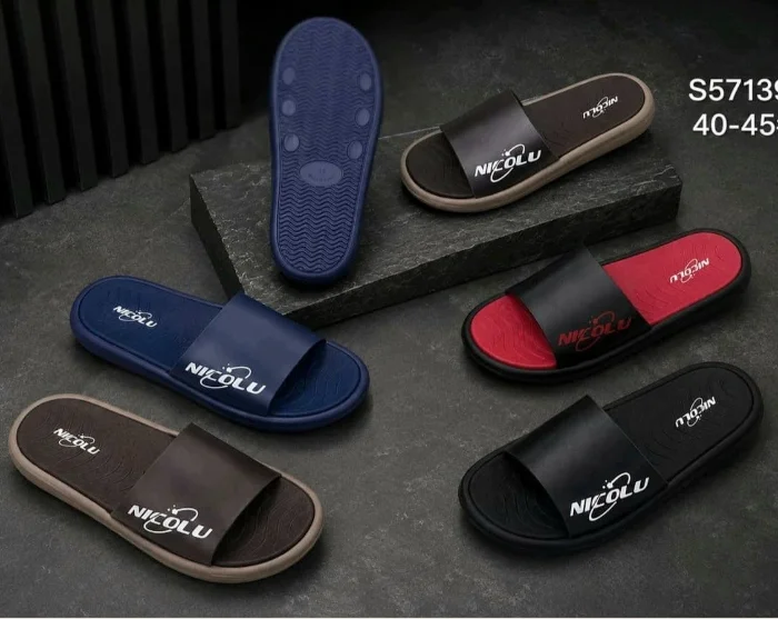 Chancla Hombre  Nico 40a44 Importadas  Black
