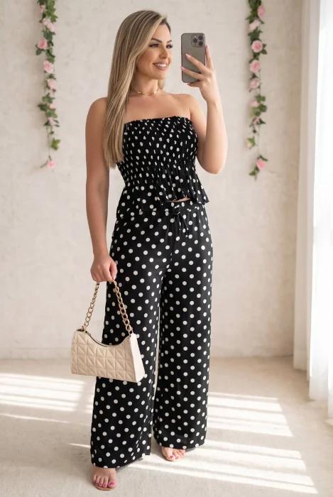 Conjunto Polka Dots Pantalon y Top