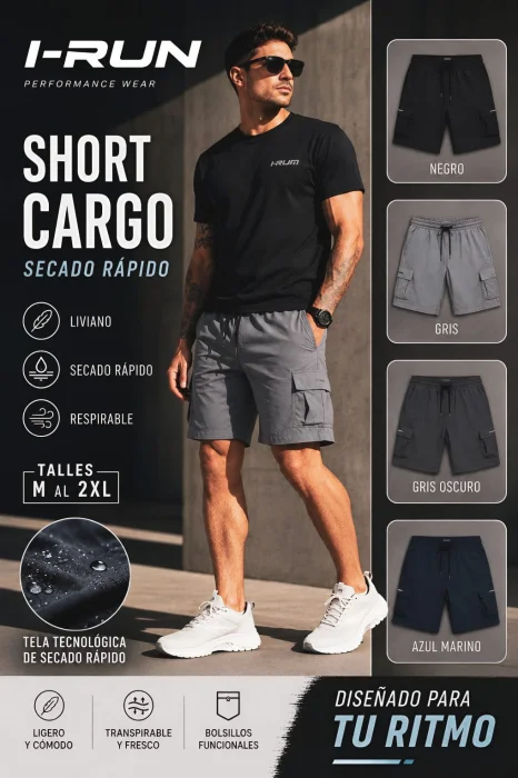 Short Cargo Secado Rápido