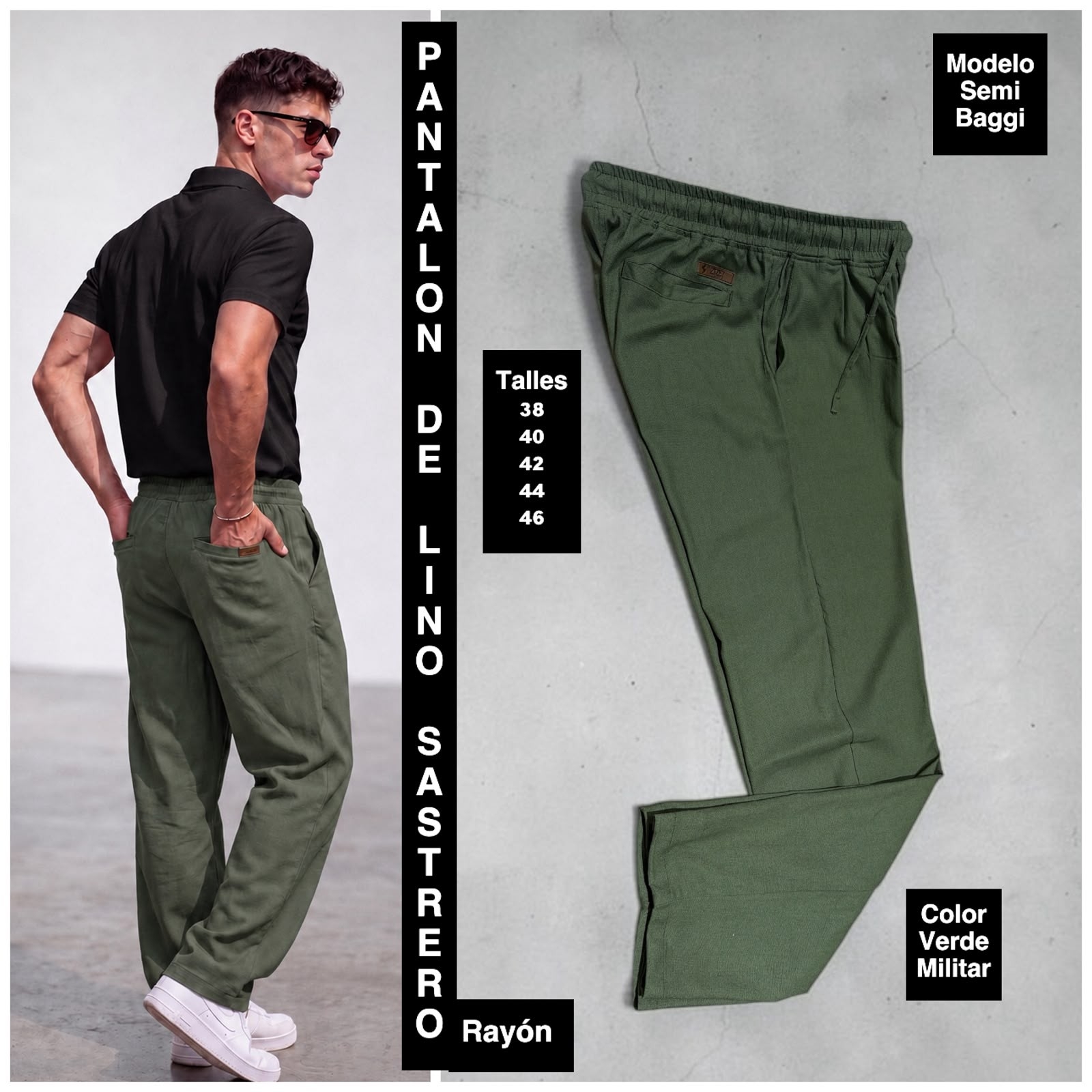 Pantalon Lino Sastrero Rayon - Imagen 5