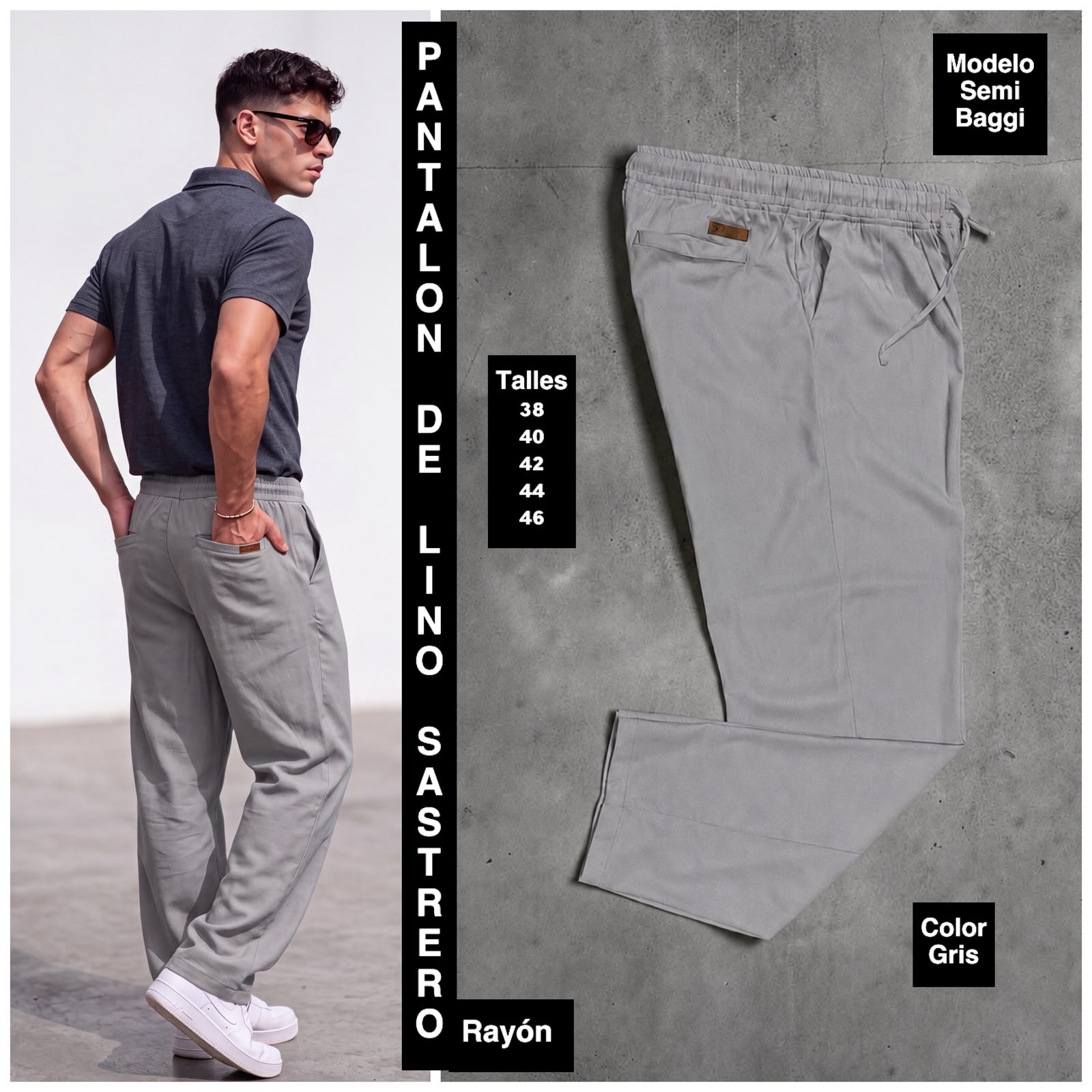 Pantalon Lino Sastrero Rayon - Imagen 7