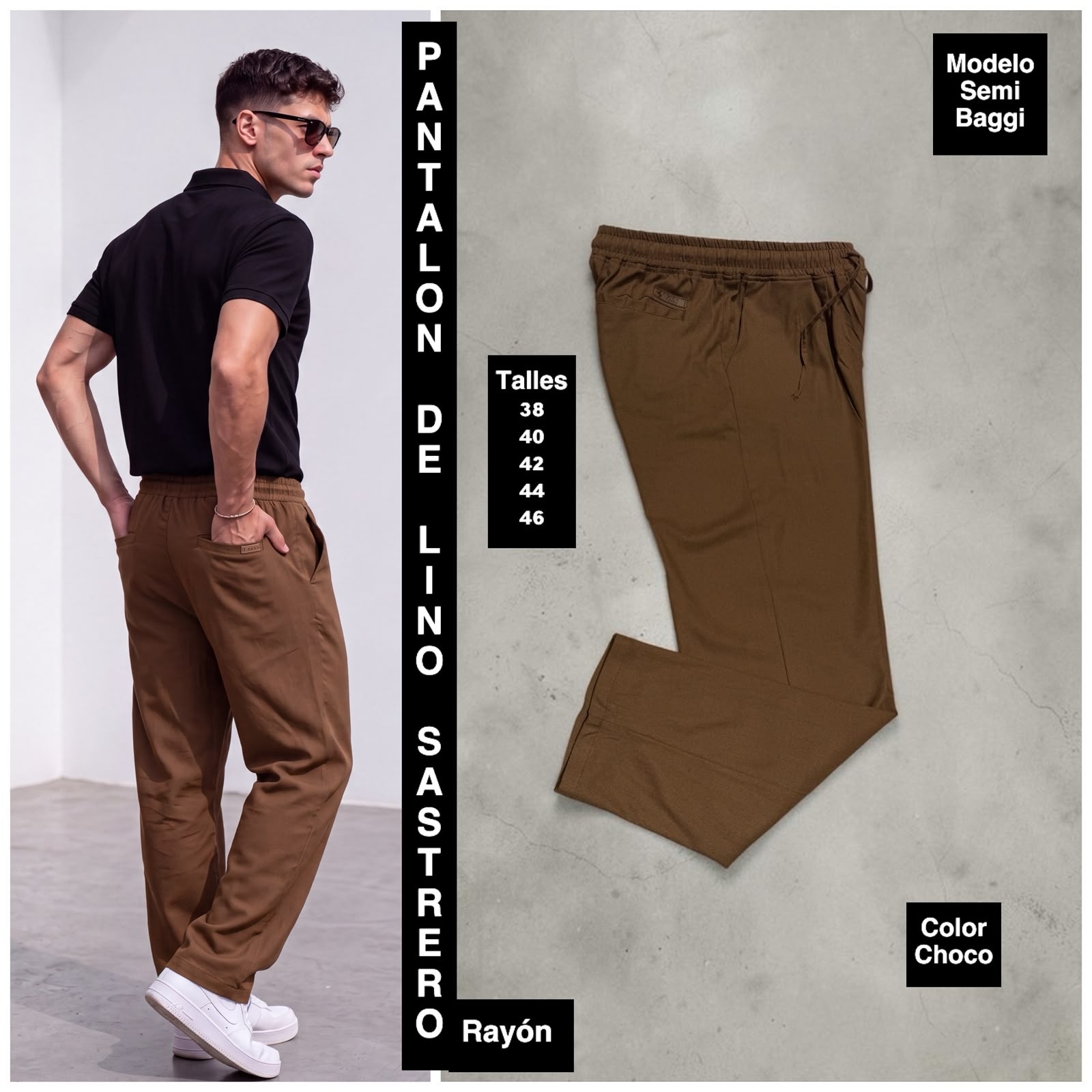Pantalon Lino Sastrero Rayon - Imagen 8