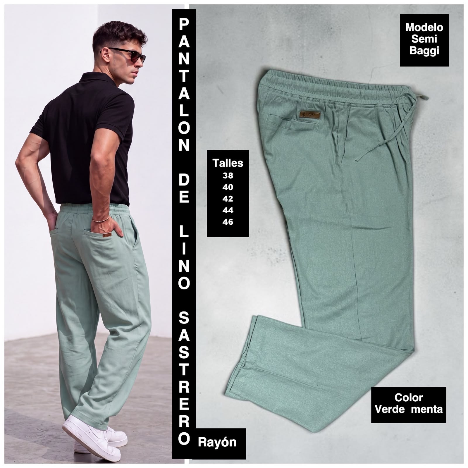 Pantalon Lino Sastrero Rayon - Imagen 6