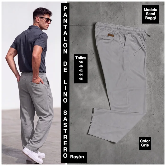 Pantalon Lino Sastrero Rayon
