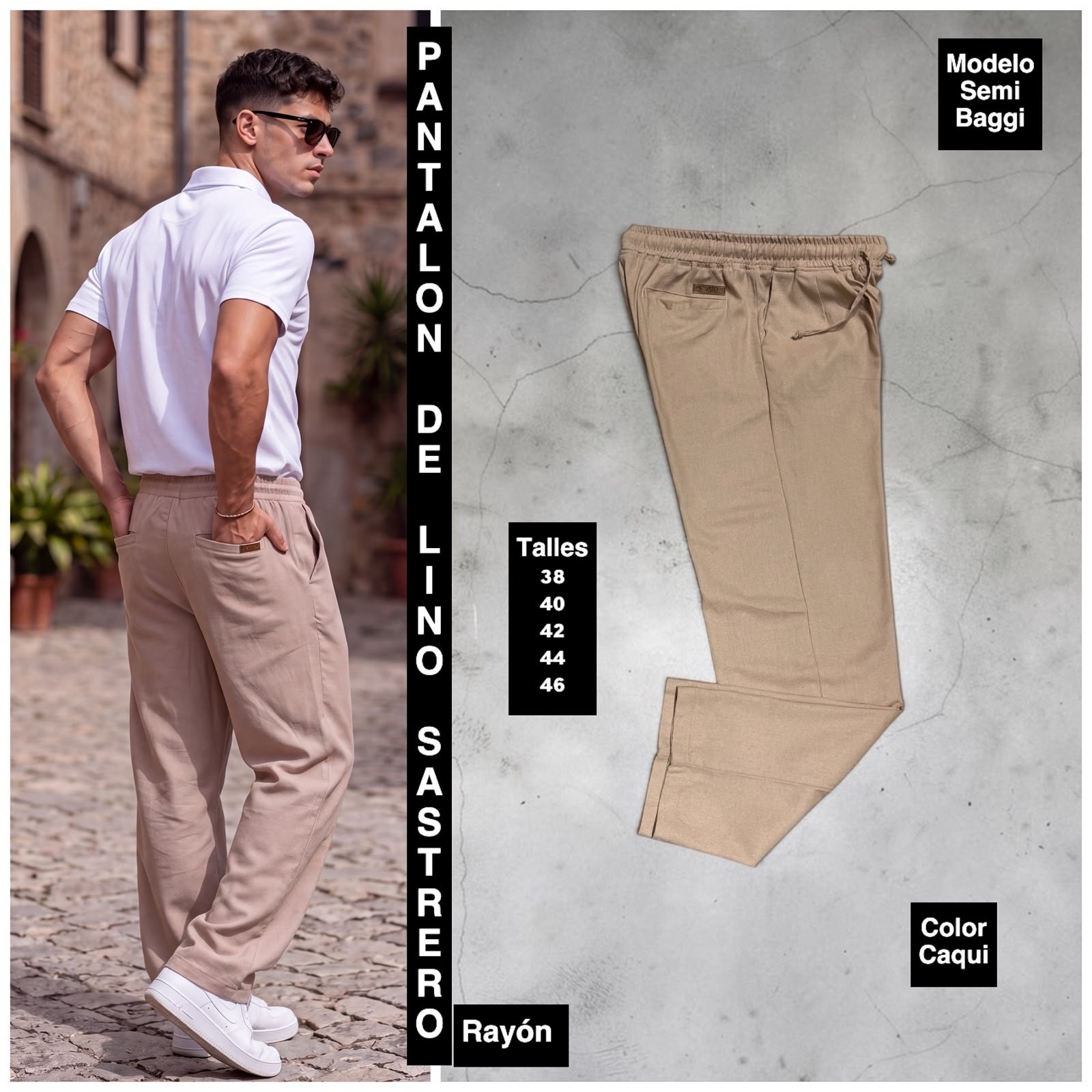 Pantalon Lino Sastrero Rayon - Imagen 4
