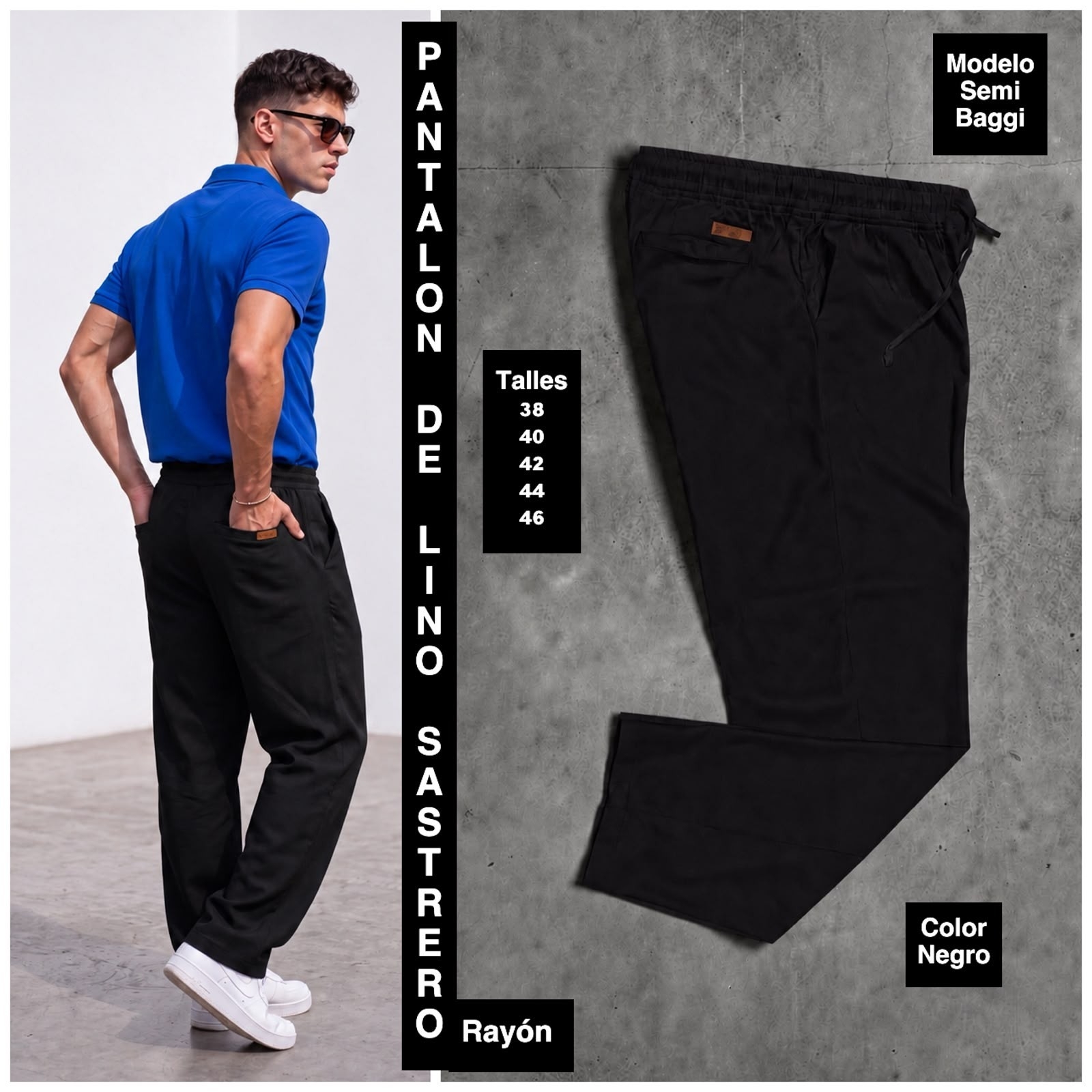 Pantalon Lino Sastrero Rayon - Imagen 5