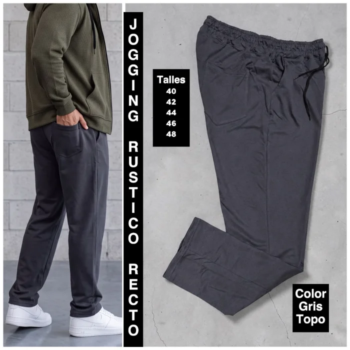Joggins  Clasico Recto.de Tela Rustico Premium