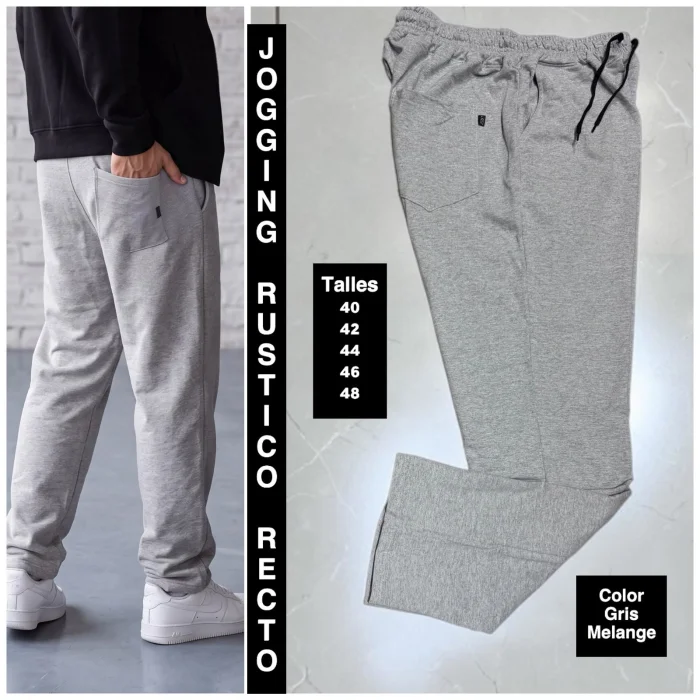 Joggins  Clasico Recto.de Tela Rustico Premium