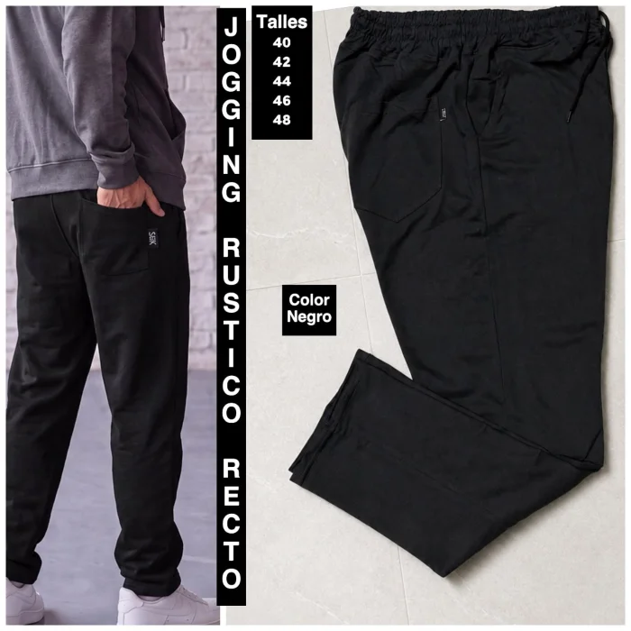Joggins  Clasico Recto.de Tela Rustico Premium