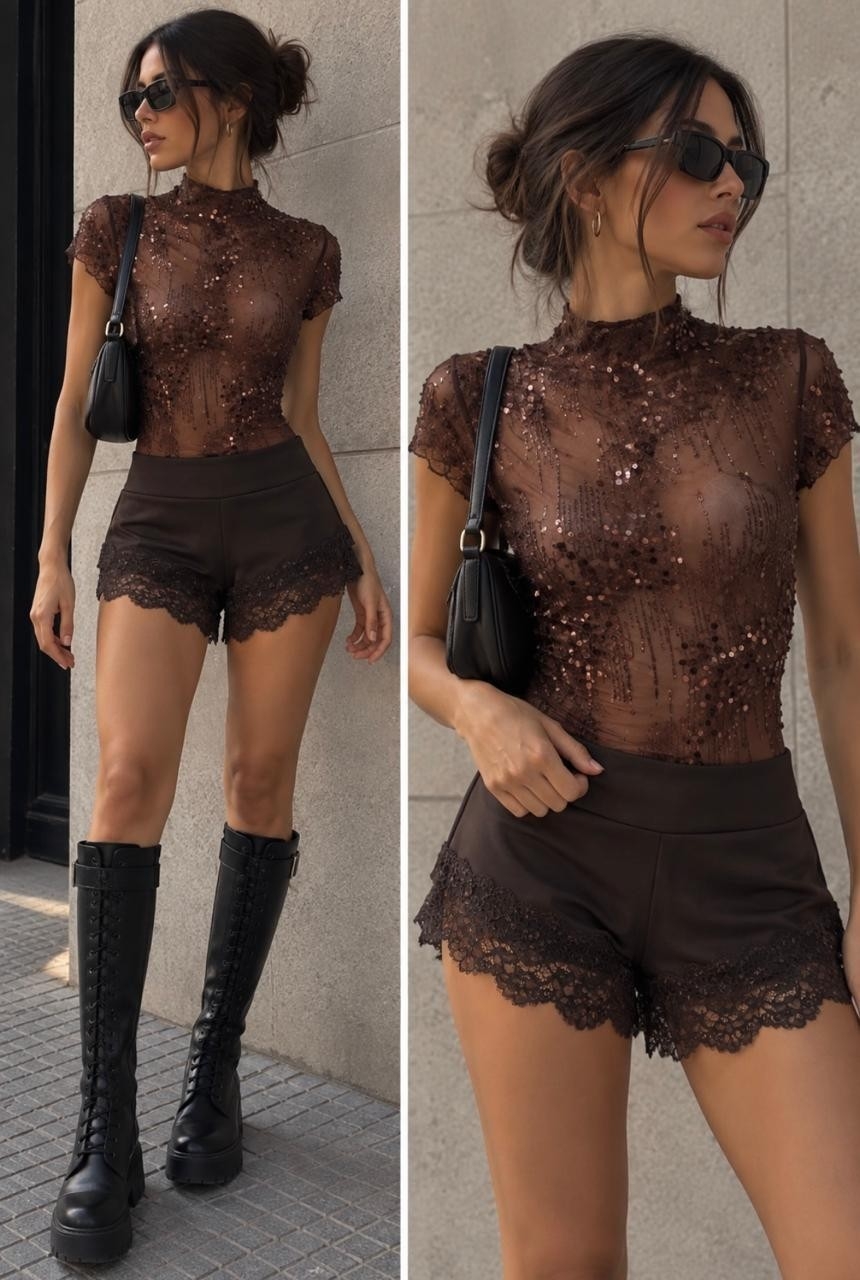 Remera Microtul con Lentejuelas - Imagen 3