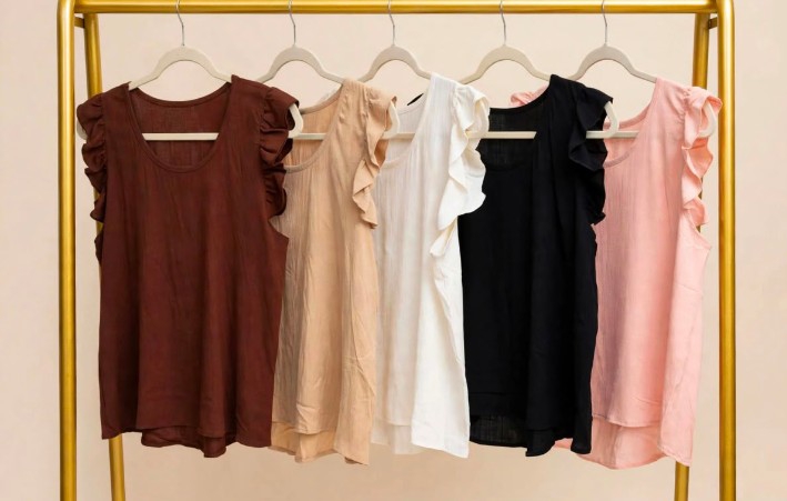 Blusa de Lino con Volado - Imagen 2