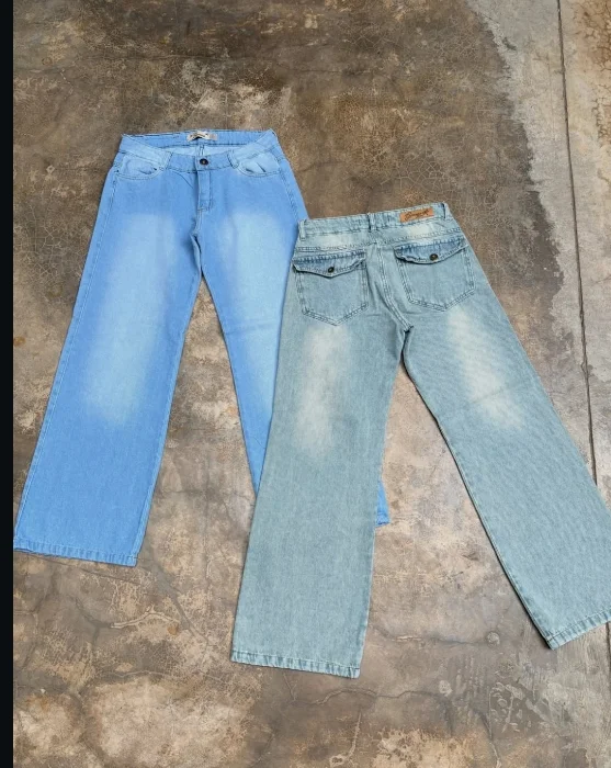 Wide Leg Tiro bajo con Tapitas