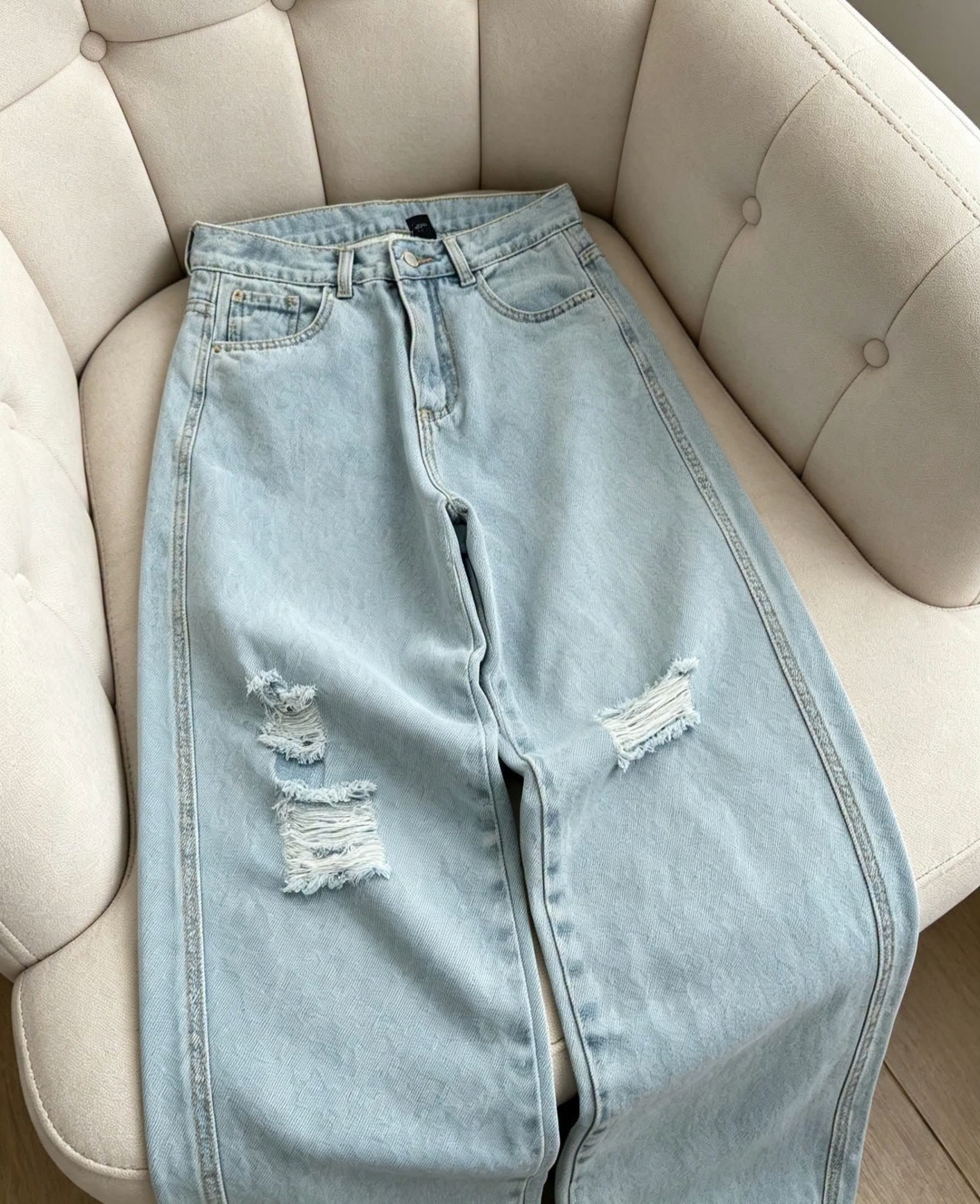 Pantalón Wide con Rotura - Imagen 4