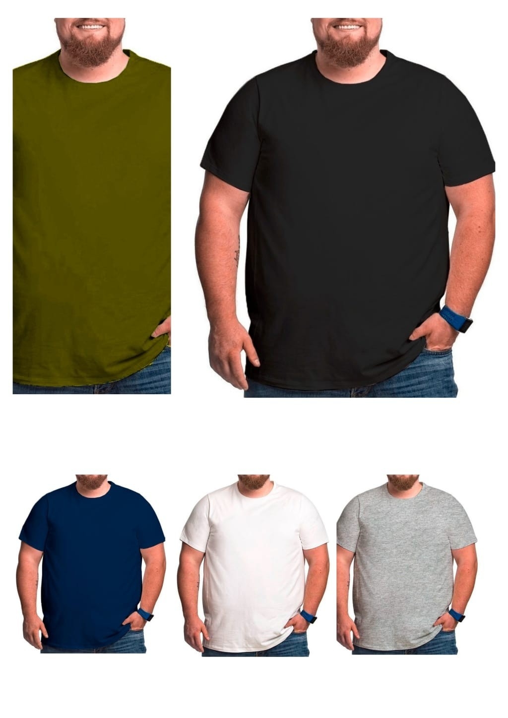 Remeras Talle Especial Algodon Peinado - Imagen 2