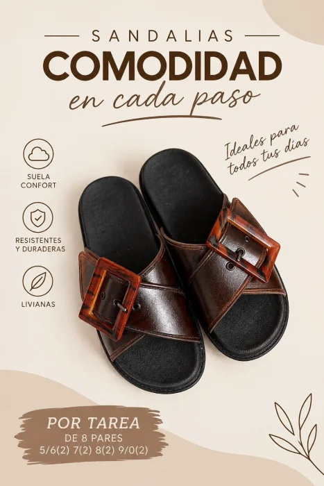 Sandalia Inyectada con Hebilla