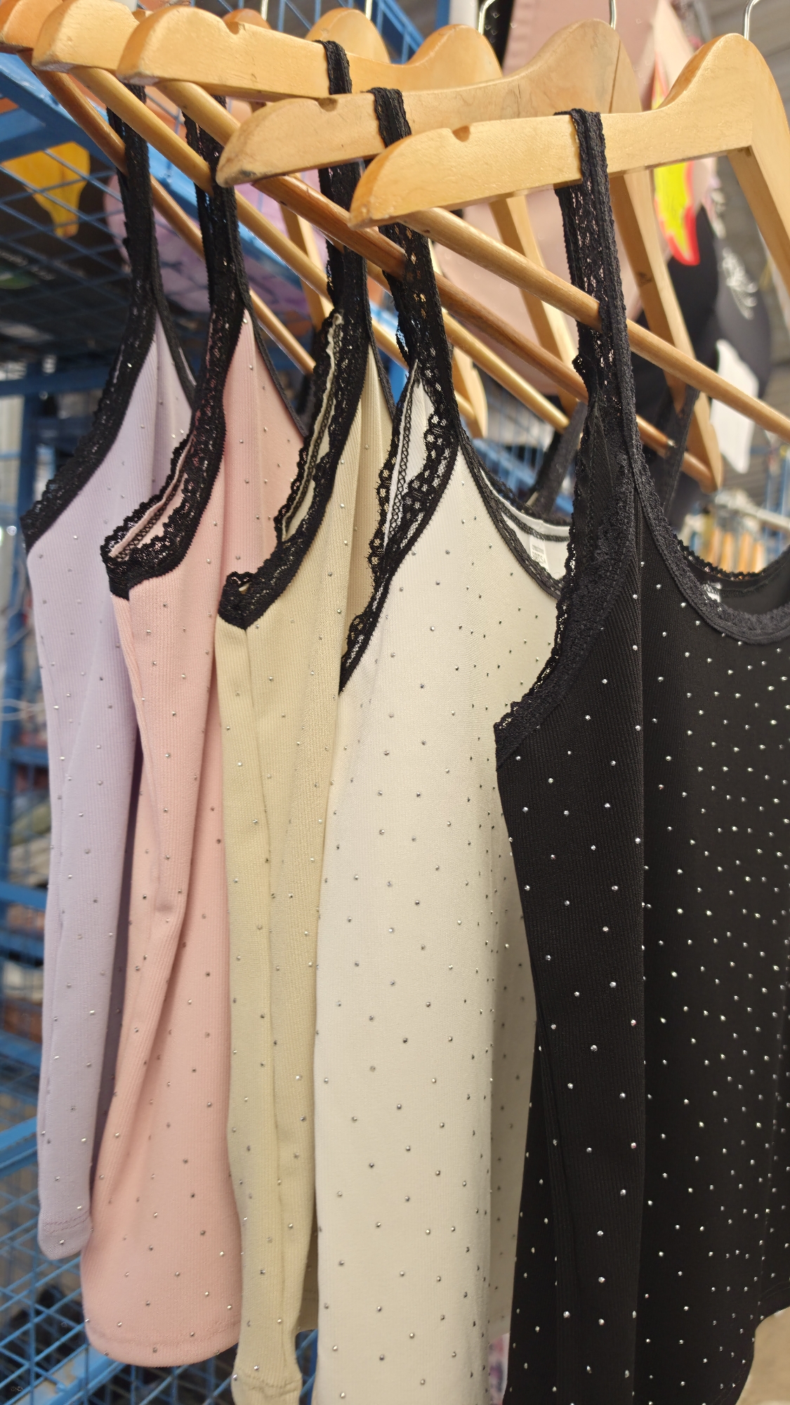 Musculosa con Brillo Puntilla - Imagen 2