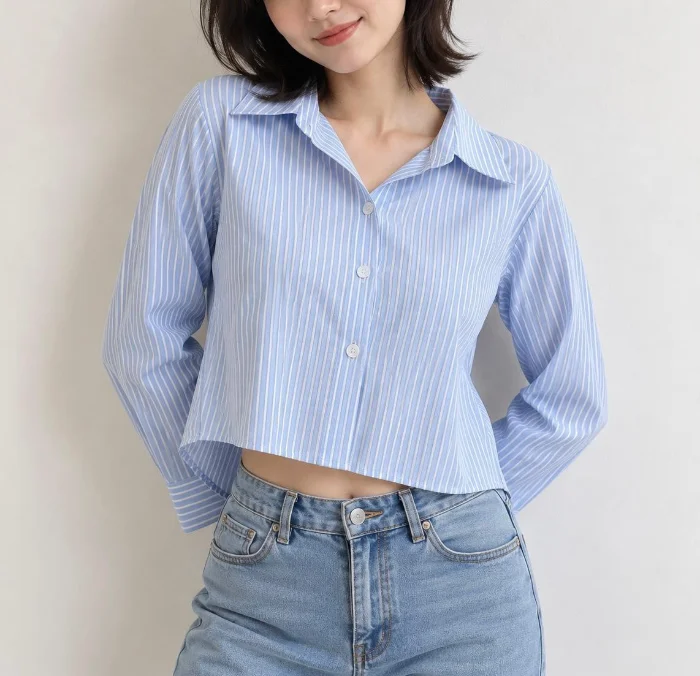 Camisa Rayada Corta