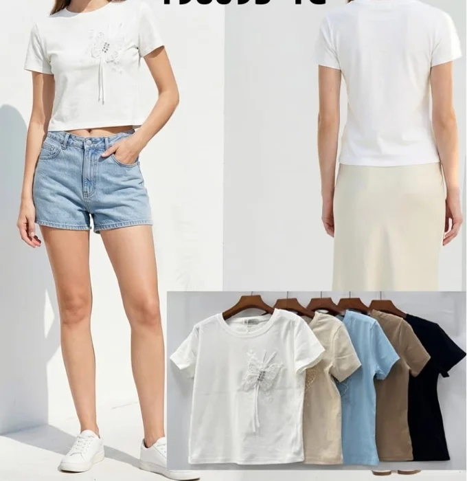 Remera Mujer Bordada Importada