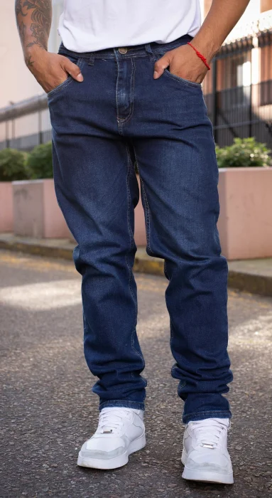 Pantalón Jeans Corte Clasico Elastizado