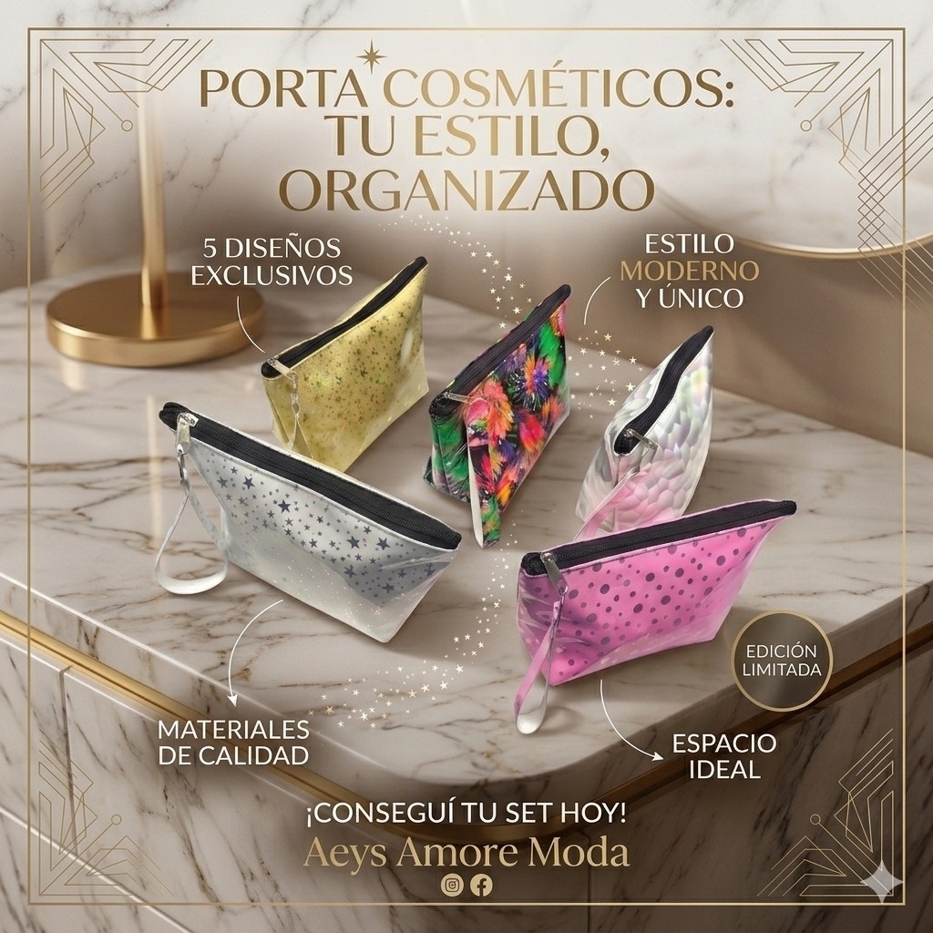 Portacosméticos, Mide 22cm X 12cm X 8cm Aproximado, Marroquineria, Accesorios - Imagen 1
